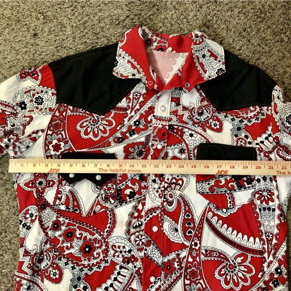 Vintage Handmade Square Dance Outfit Matching Mens Womens Used 2 Piece Red Black - Picture 16 of 16